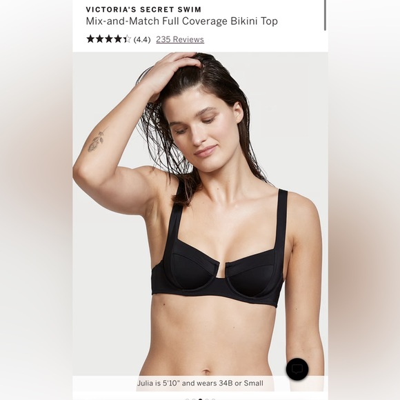 White full coverage Victoria Secret swim top - Picture 5 of 5